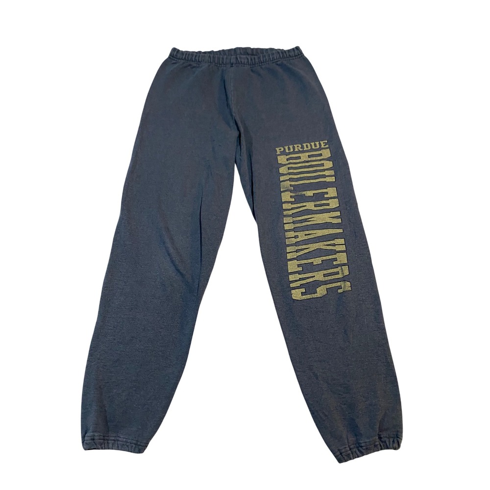 Vintage Jerzees Purdue Boilermakers Sweatpants Men Medium Gray Joggers Fleece